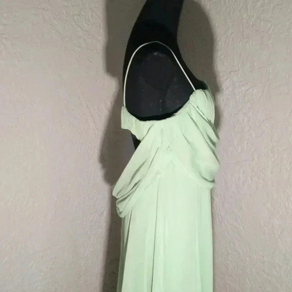 ASOS DESIGN corset midi dress with soft cowl front in green - Picture 3 of 10